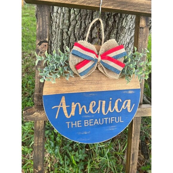 Front door sign, Door sign, Wall hanging, Handmade decor - Picture 4 of 5